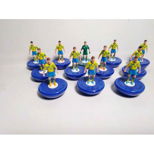 Subbuteo Andrew Table Soccer Sweden 2018 World Cup Team on Hasbro classic bases